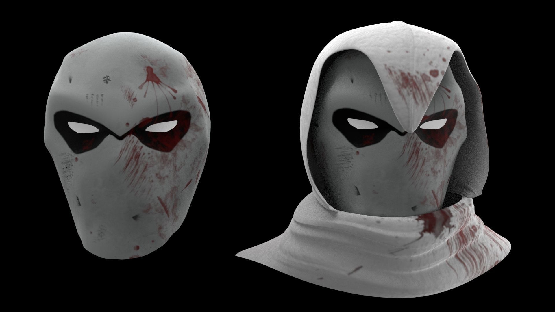 Moon Knight Mask and Hood 3D model_4