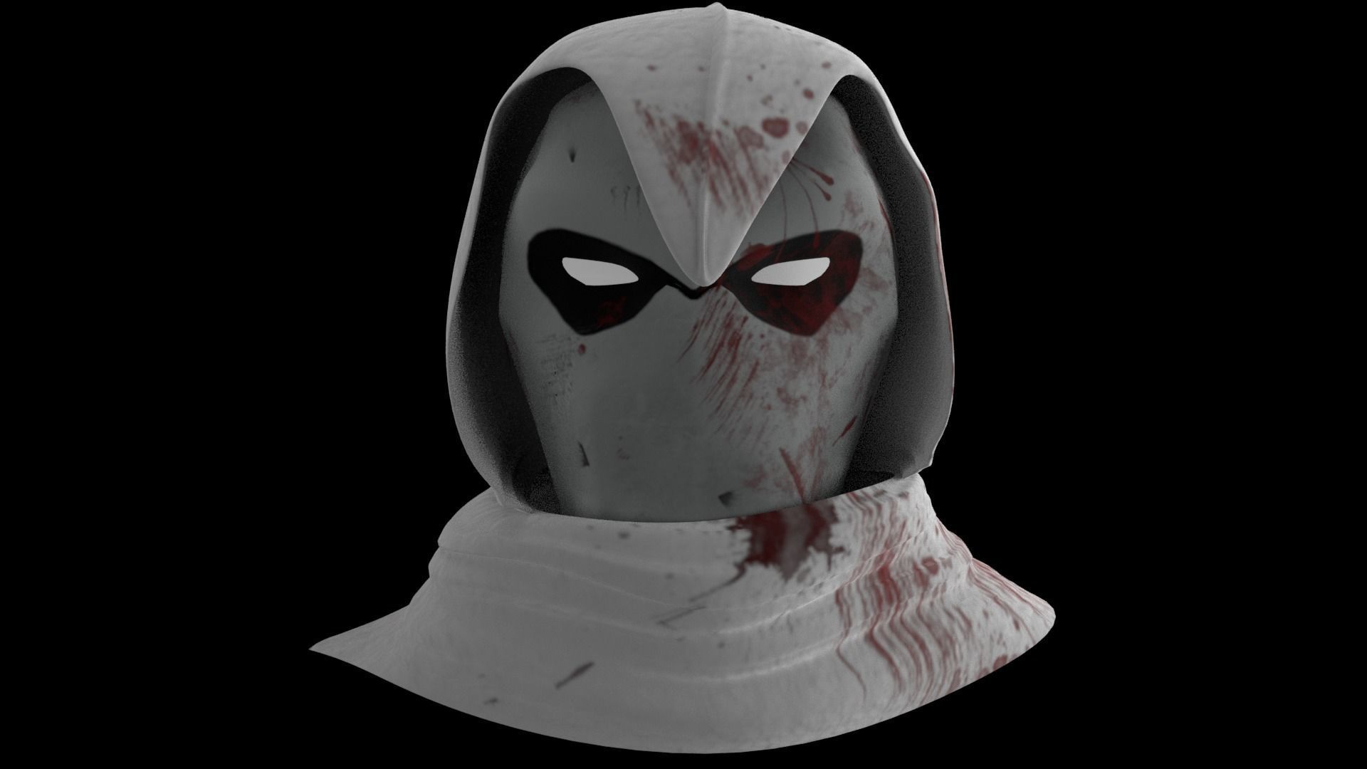Moon Knight Mask and Hood 3D model_5