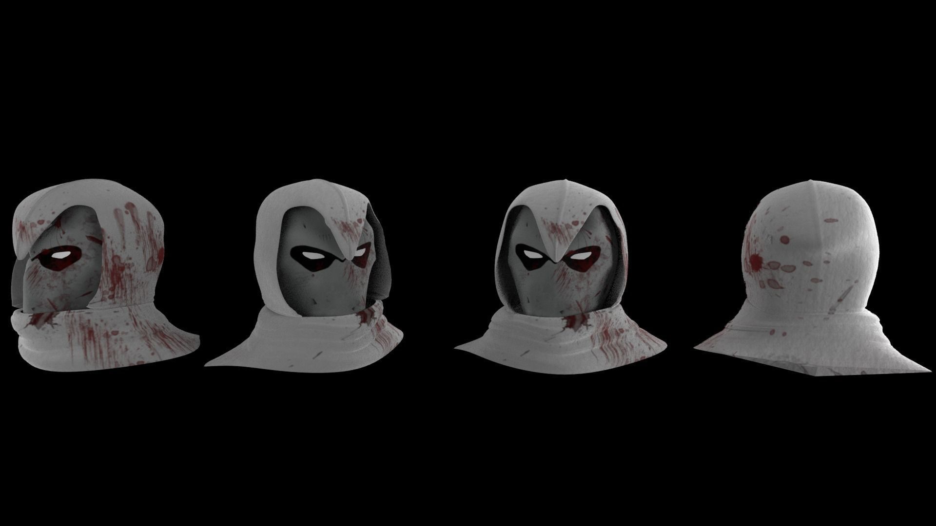 Moon Knight Mask and Hood 3D model_2
