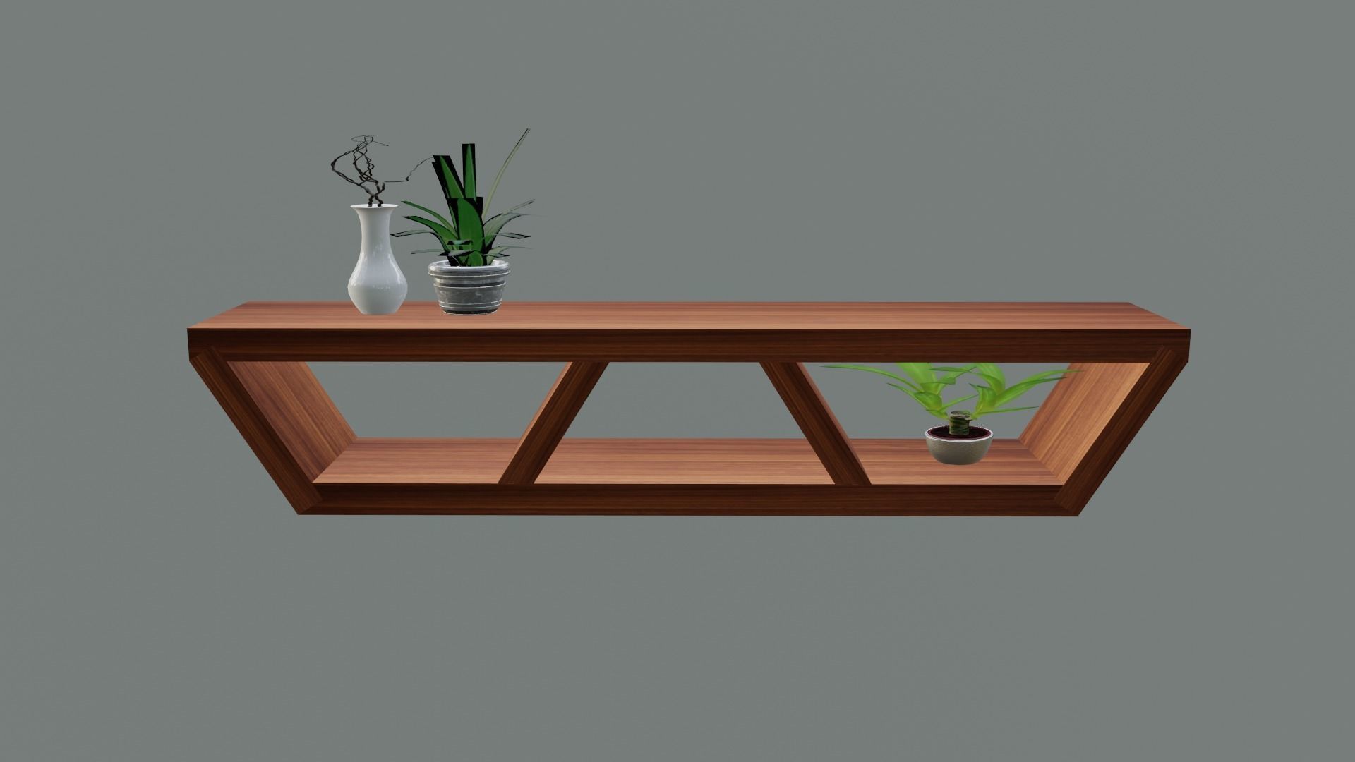 Shelve shelf Low-poly 3D model_3