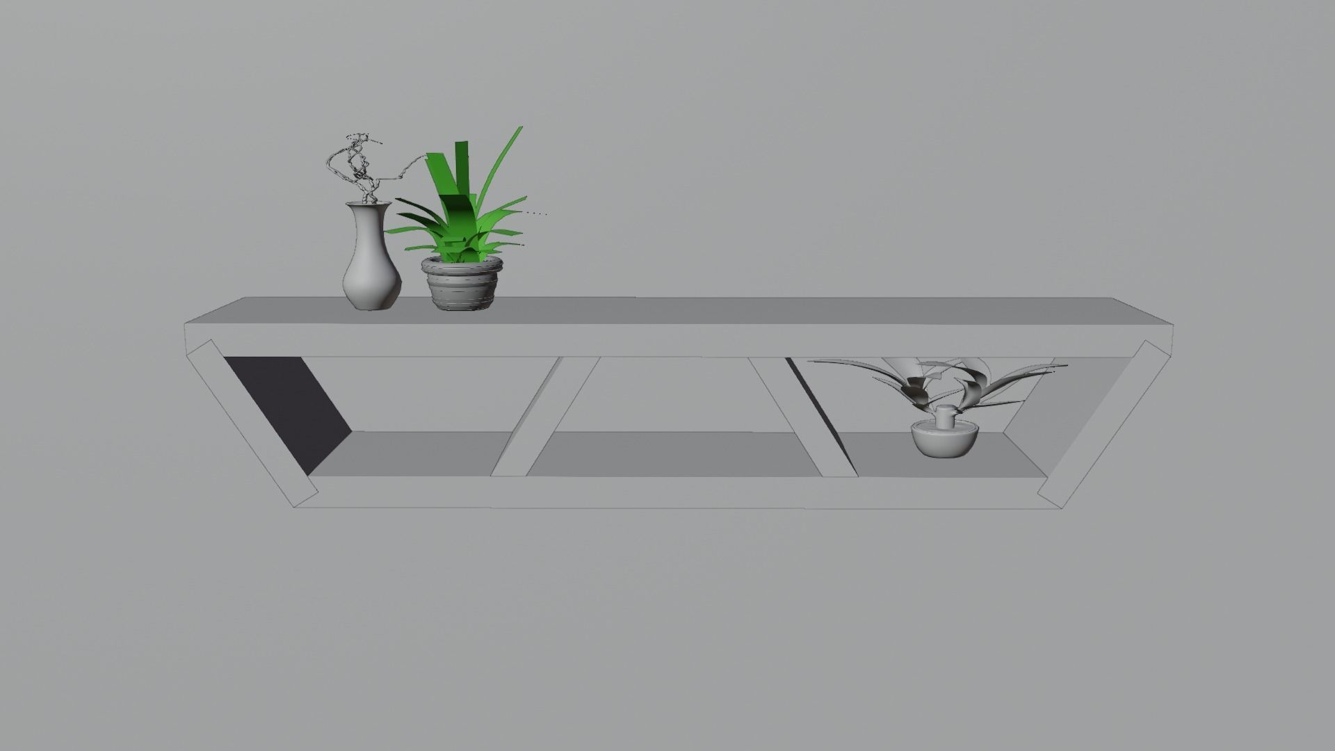 Shelve shelf Low-poly 3D model_4