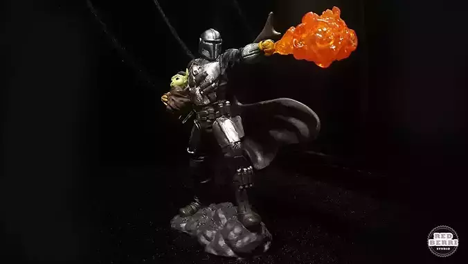 MANDALORIAN FLAME VERSION MODEL STARWARS