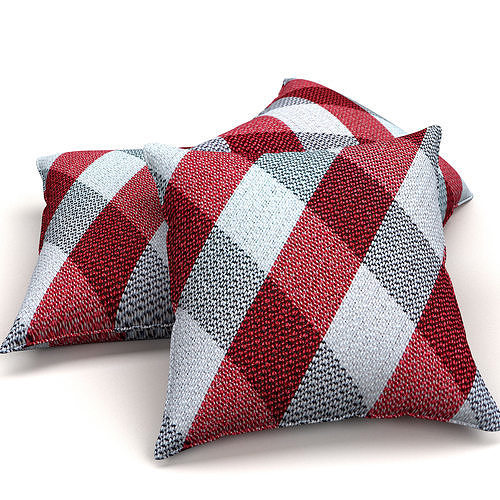 pillows plaid 3D model