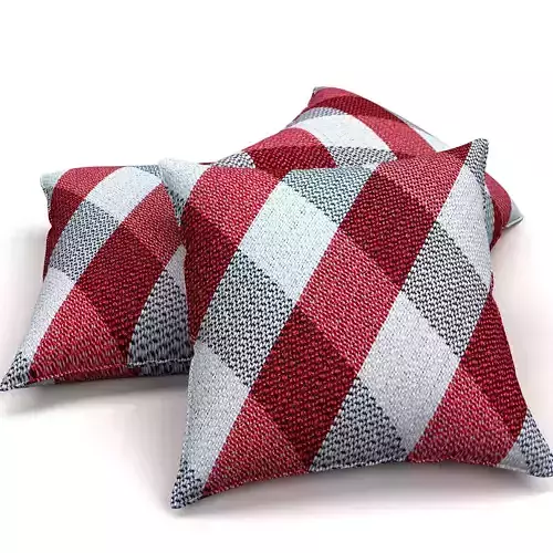 pillows plaid 3D model