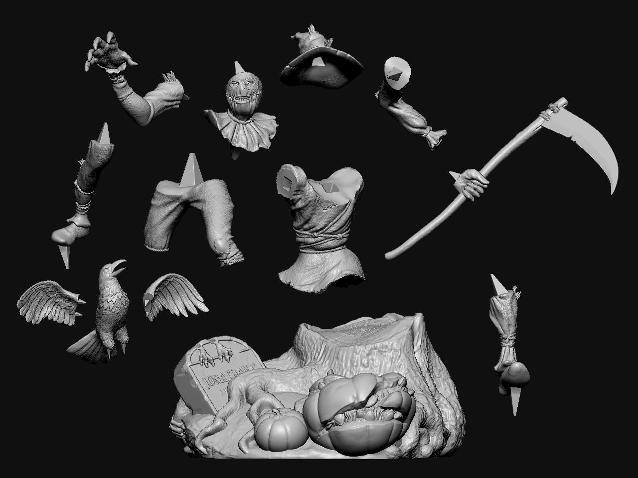 Scarecrow DC 3D print model_48