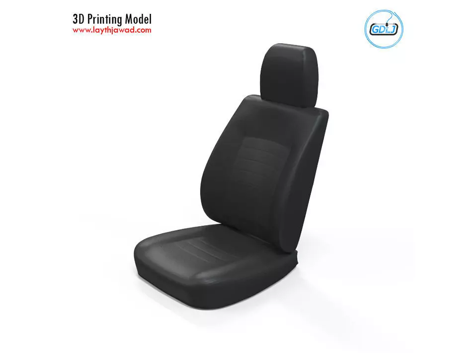 Car seat 3D print model_0