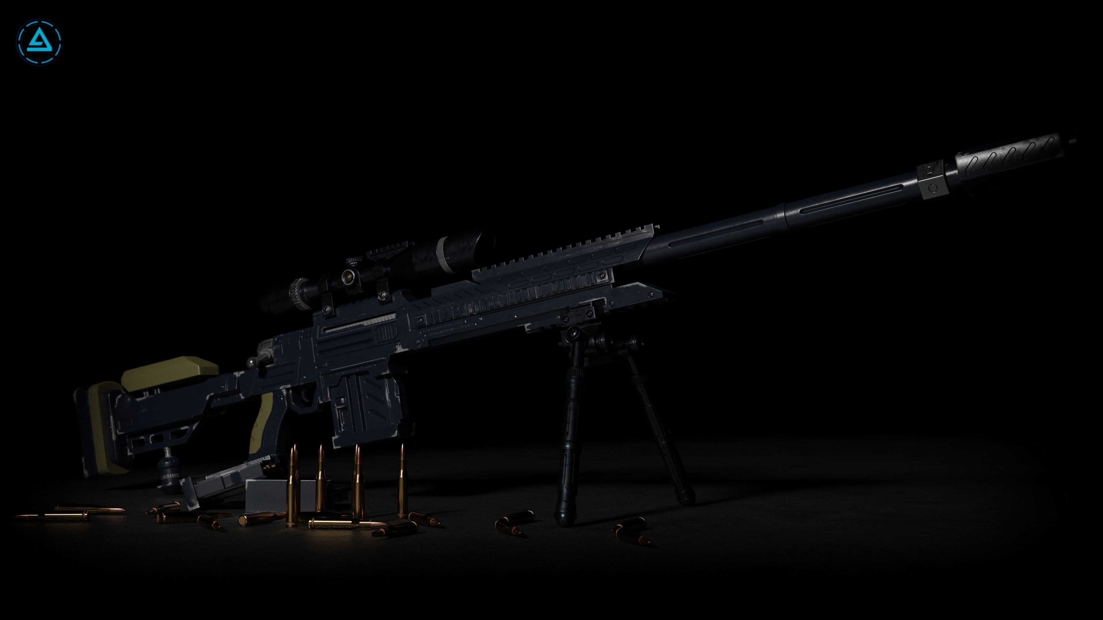 FATAL X59 Sniper Low-poly 3D model_5