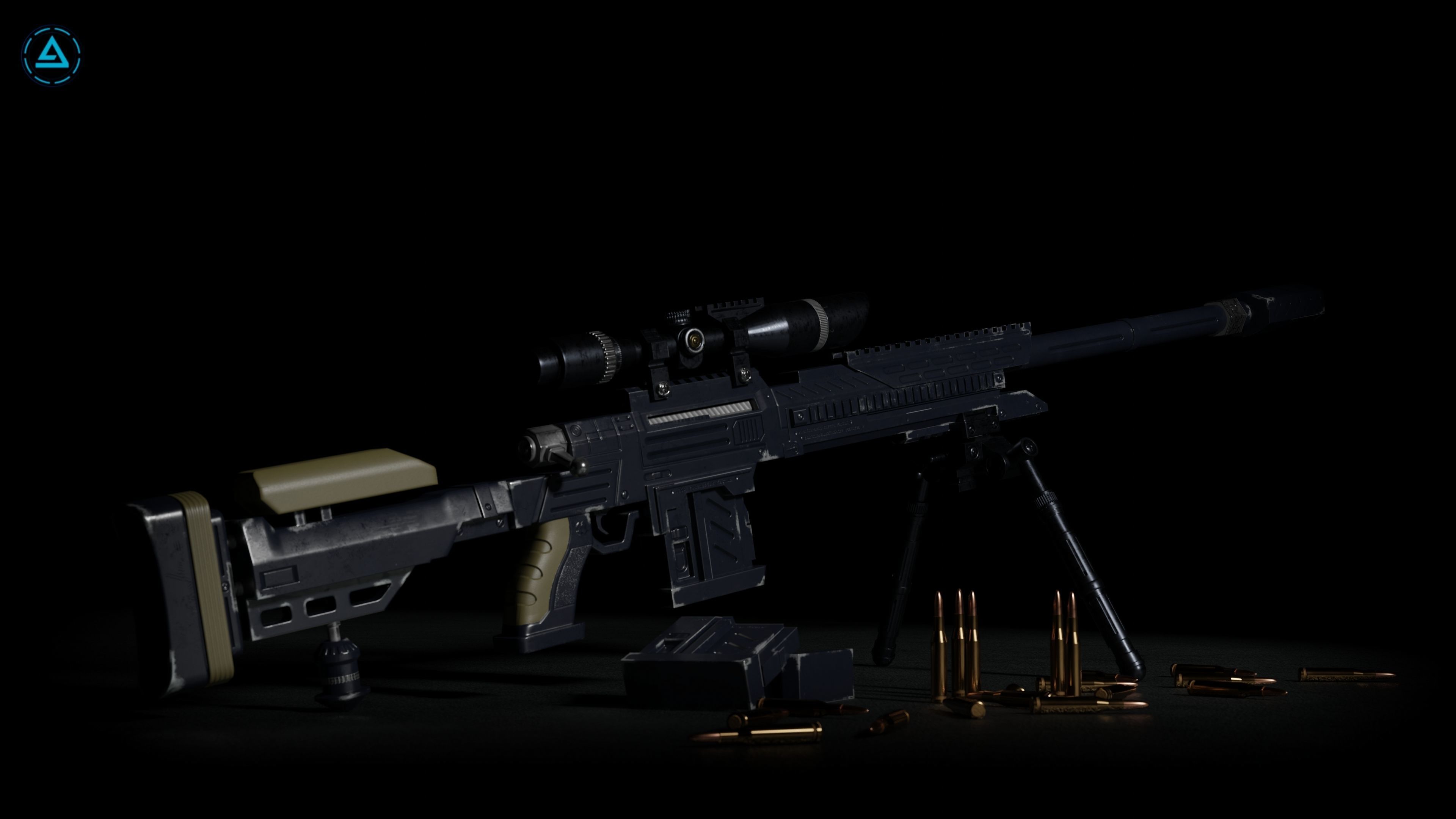FATAL X59 Sniper Low-poly 3D model_4
