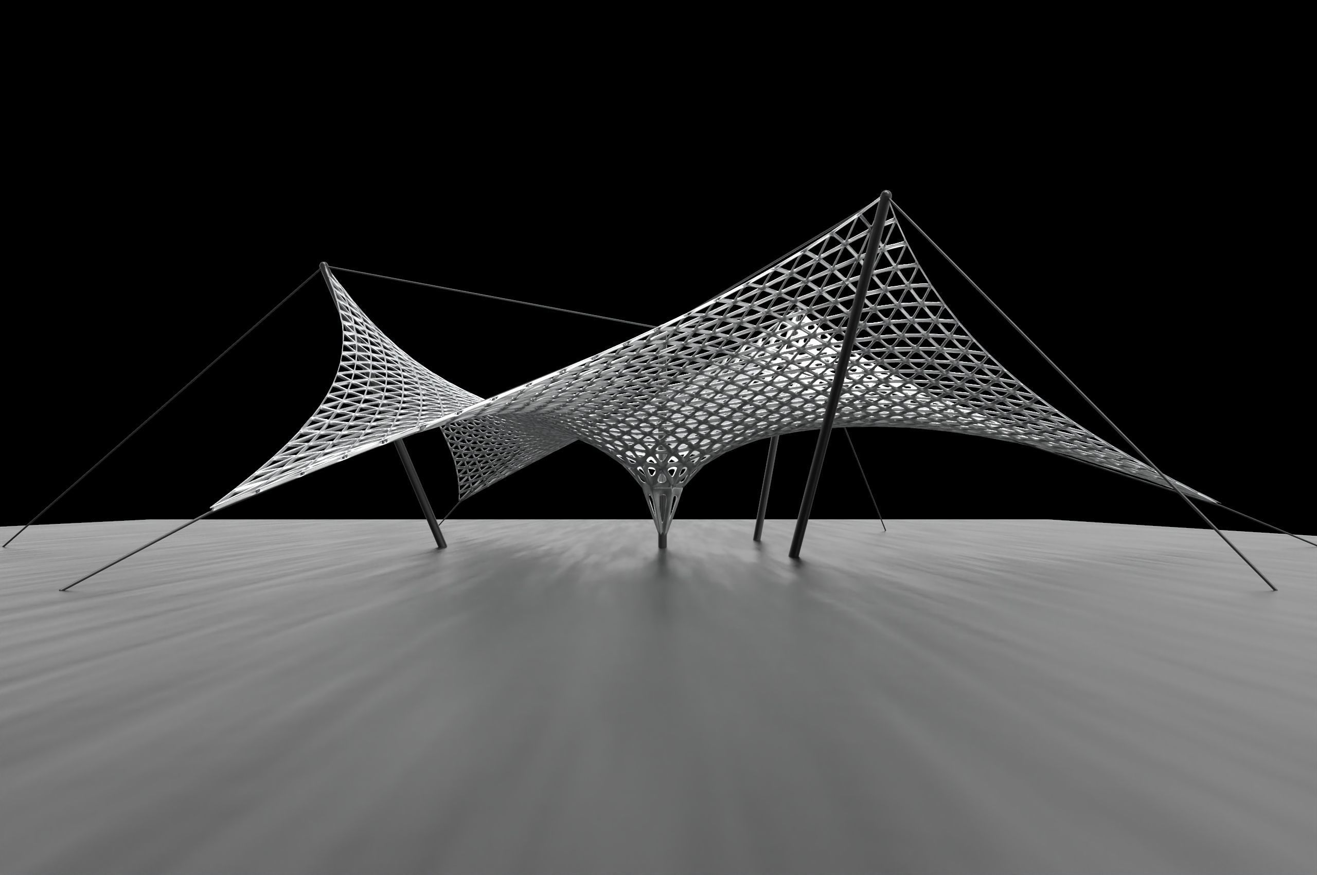 parametric pavilion design scene 3D model 3D printable | CGTrader