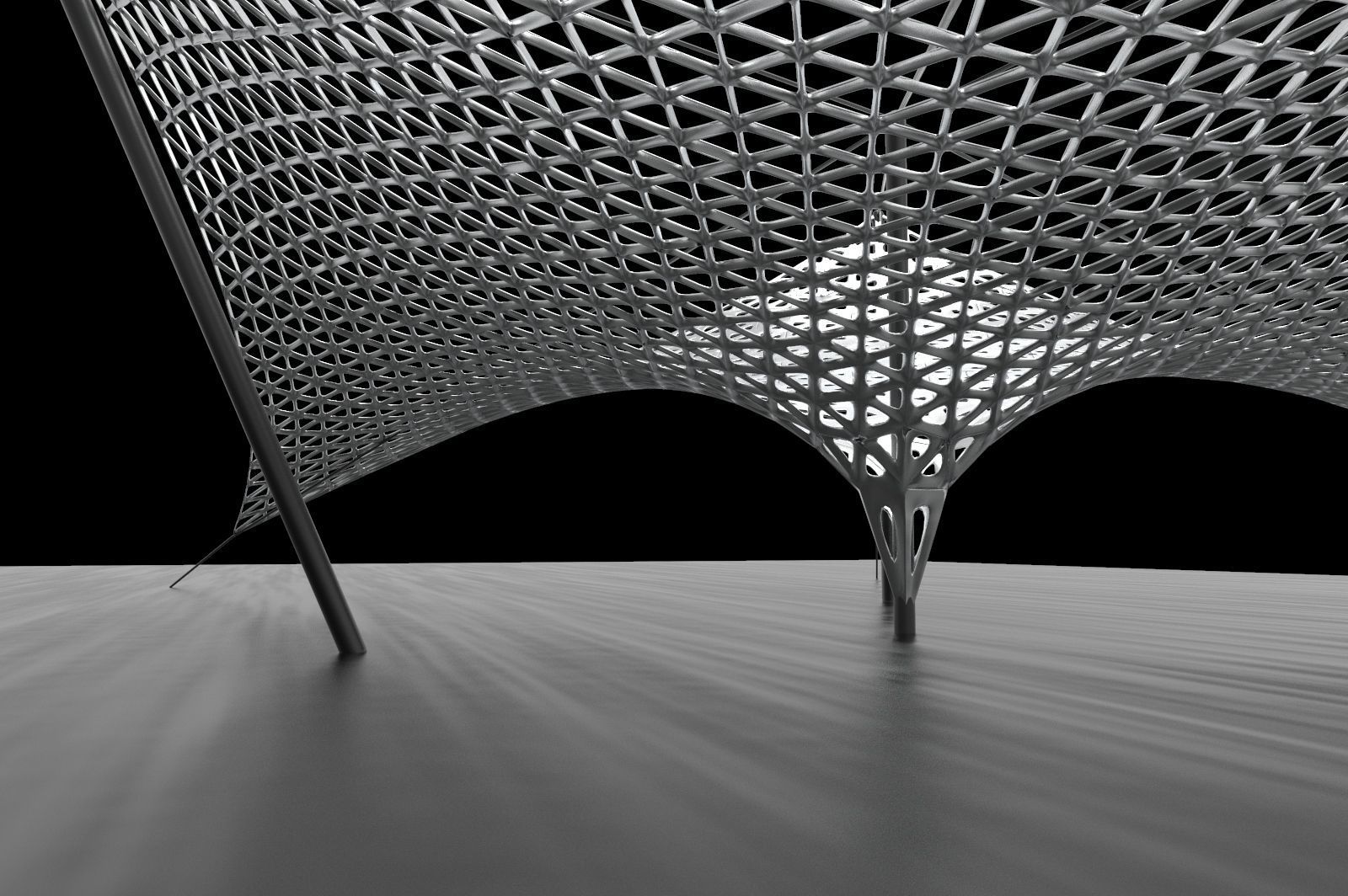 parametric pavilion design scene 3D model 3D printable | CGTrader