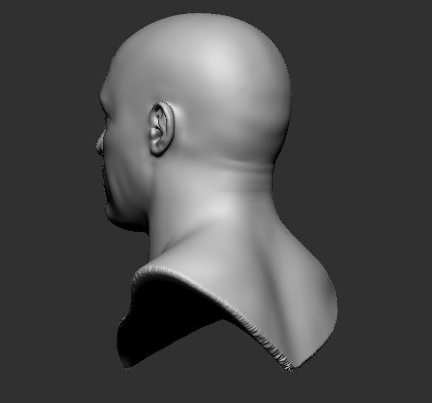 Base mesh male  head  3D print model_3