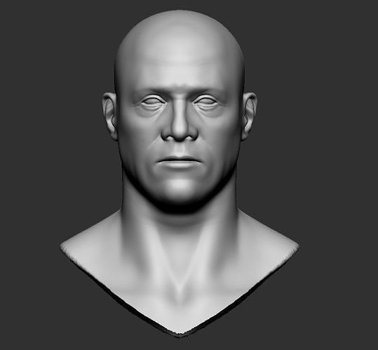 Base mesh male  head  3D print model