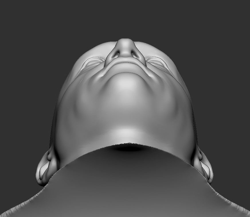Base mesh male  head  3D print model_6