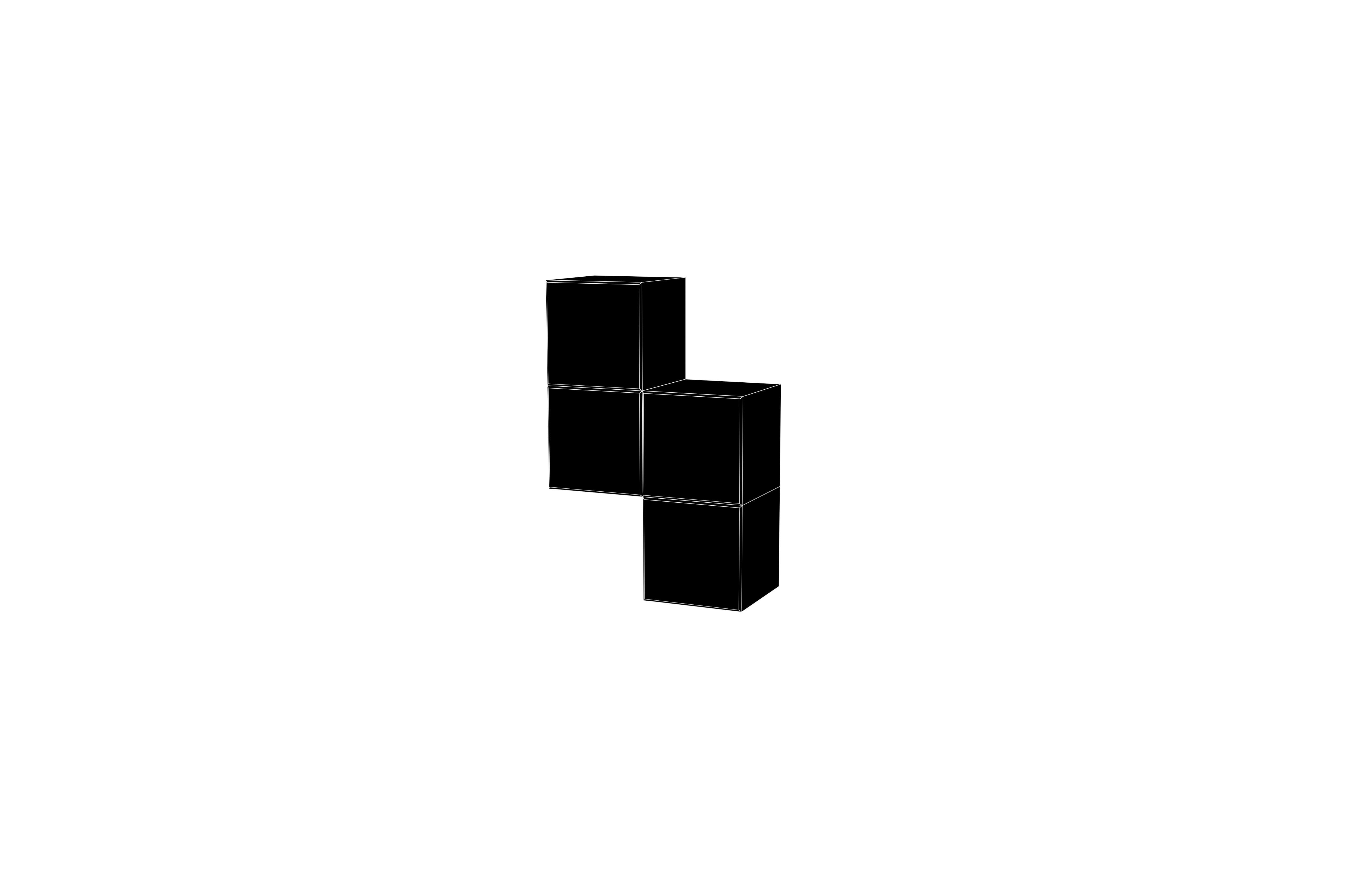 Tetris Block v4 003 Low-poly 3D model_6