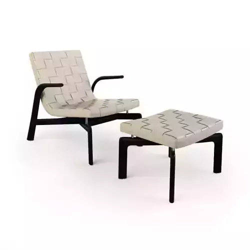 White lounge armchair 43 am125