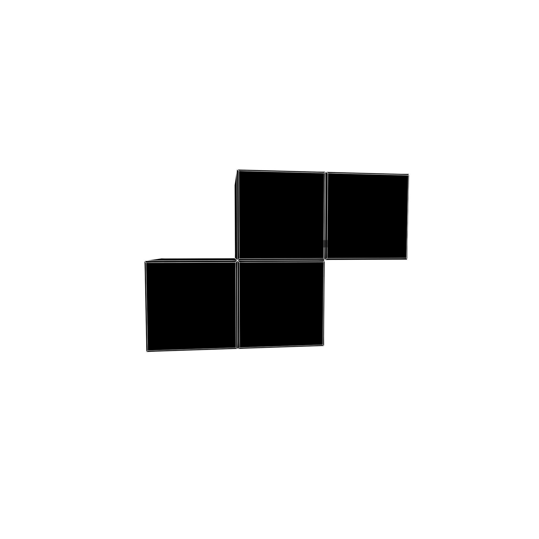 Tetris Block v4 2 004 Low-poly 3D model_4