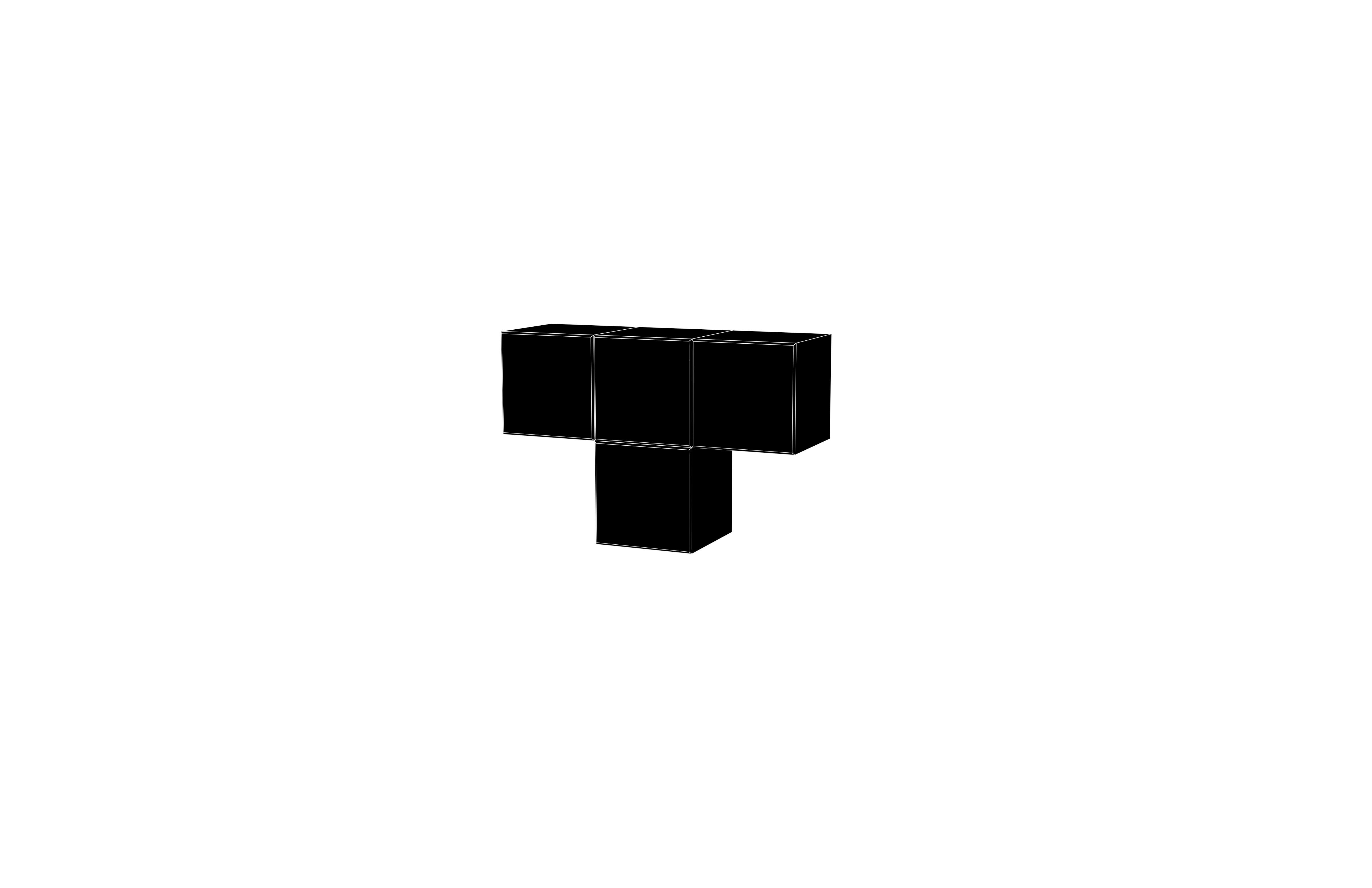 Tetris Block v5 002 Low-poly 3D model_6