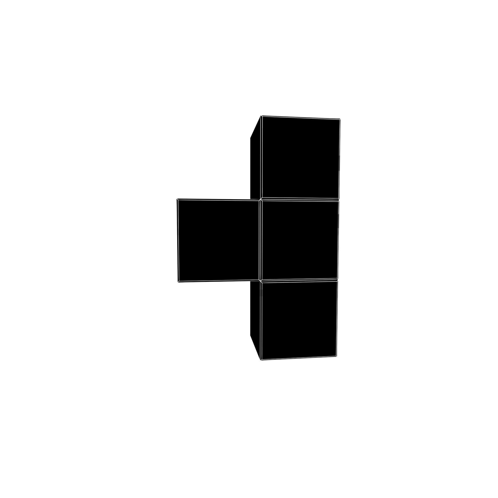 Tetris Block v5 2 002 Low-poly 3D model_4