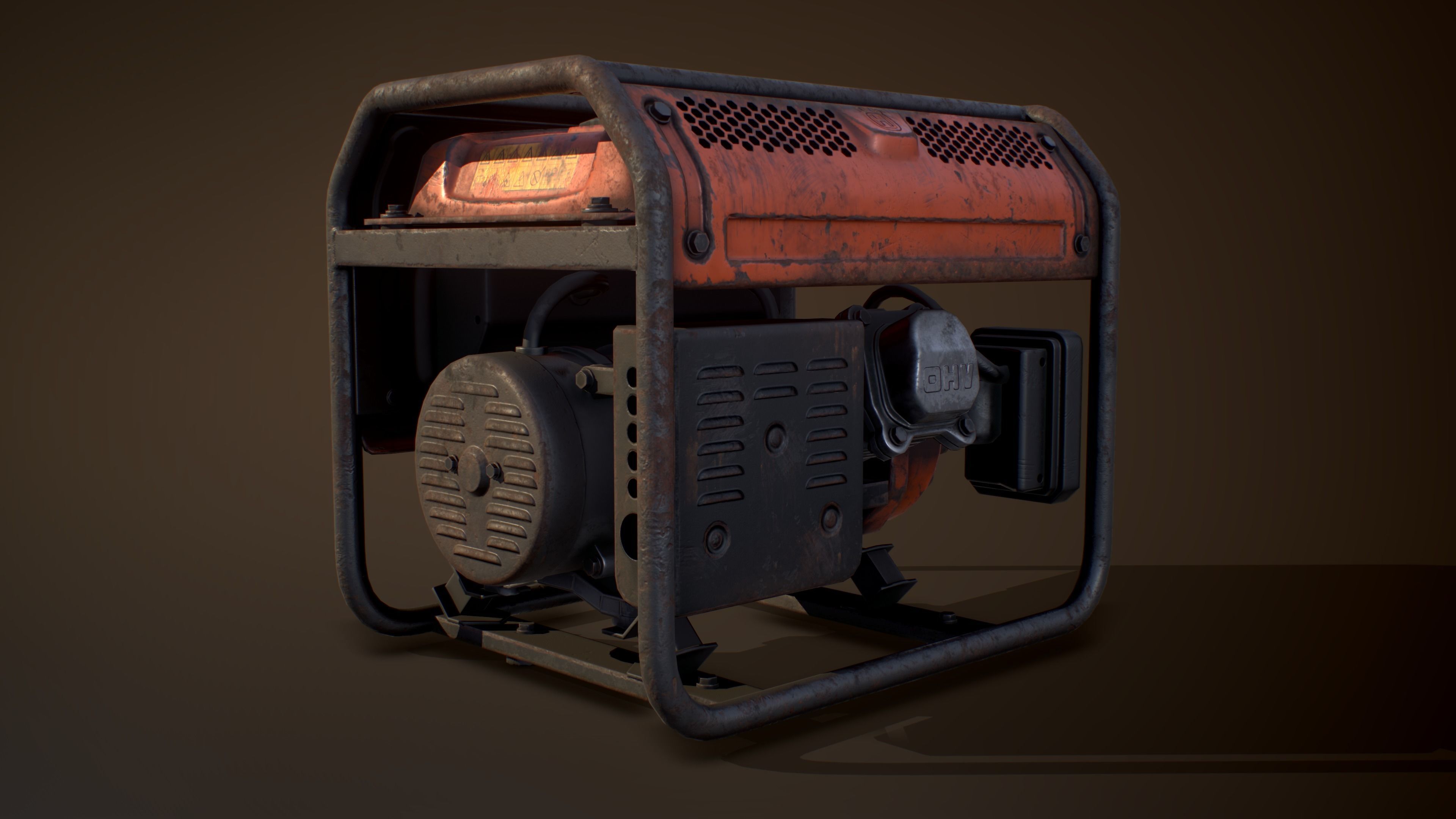 Husqvarna Generator Low-poly 3D model_6