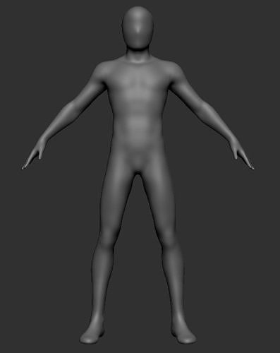 BASE MESH MALE BODY  Free 3D print model