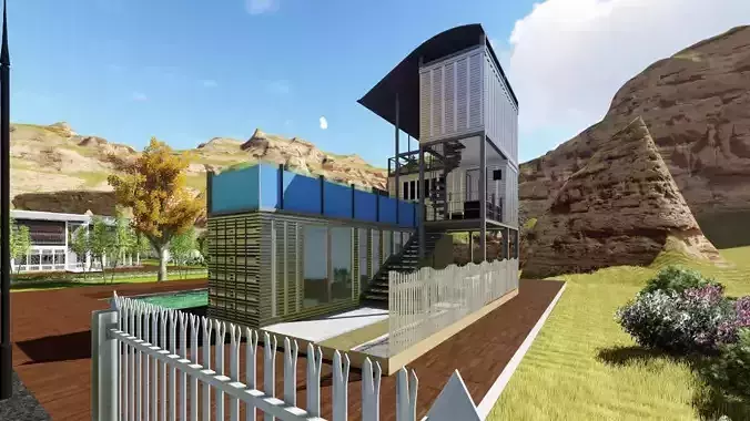 Desert resort made with Shipping containers  