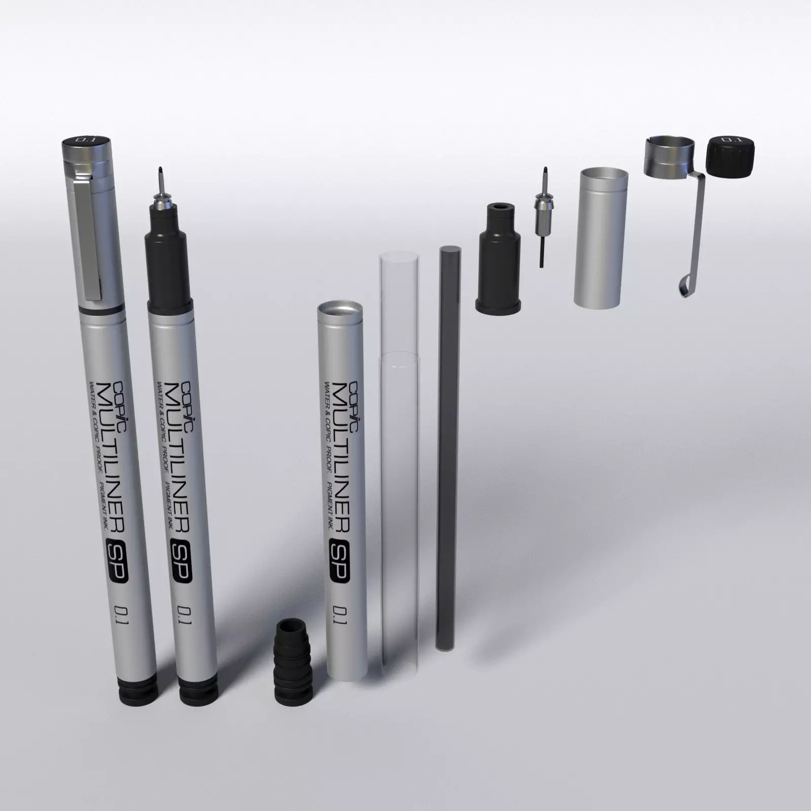 Copic Multiliner SP 3D model_0