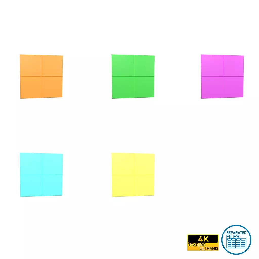 Tetris Block v1 Pack 01 Low-poly 3D model_0