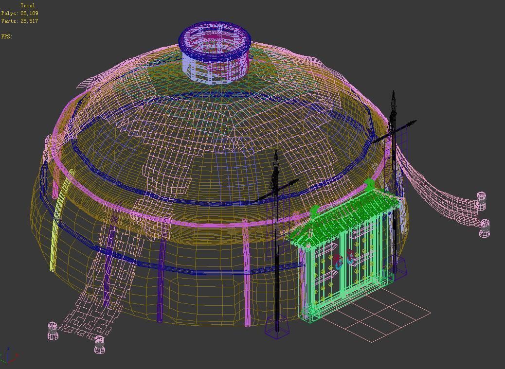 Barracks-Big Tent 361 3D model_4