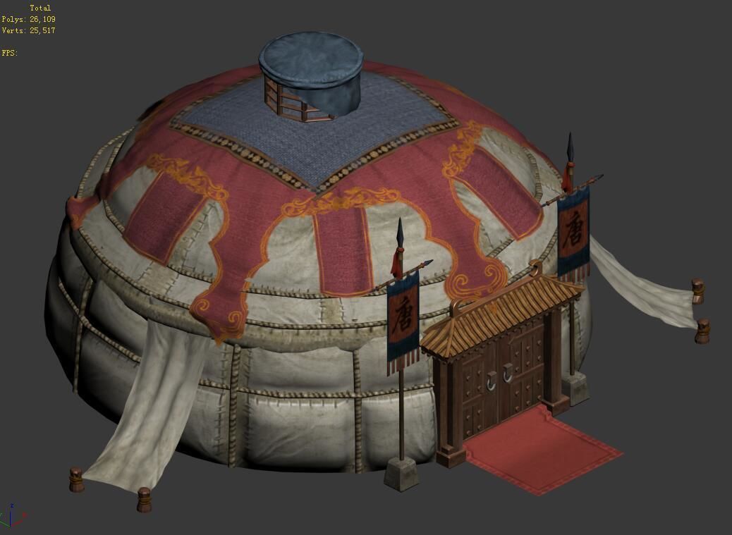 Barracks-Big Tent 361 3D model_3