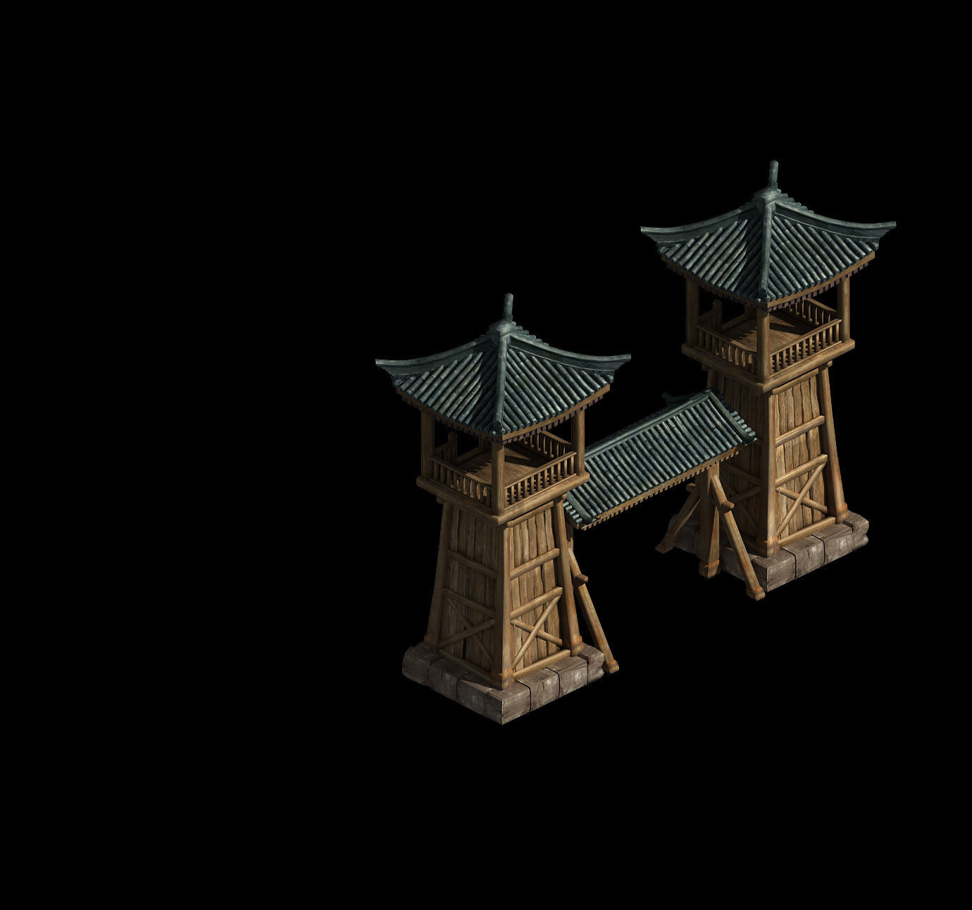 Barracks-Tower 75 3D model_1
