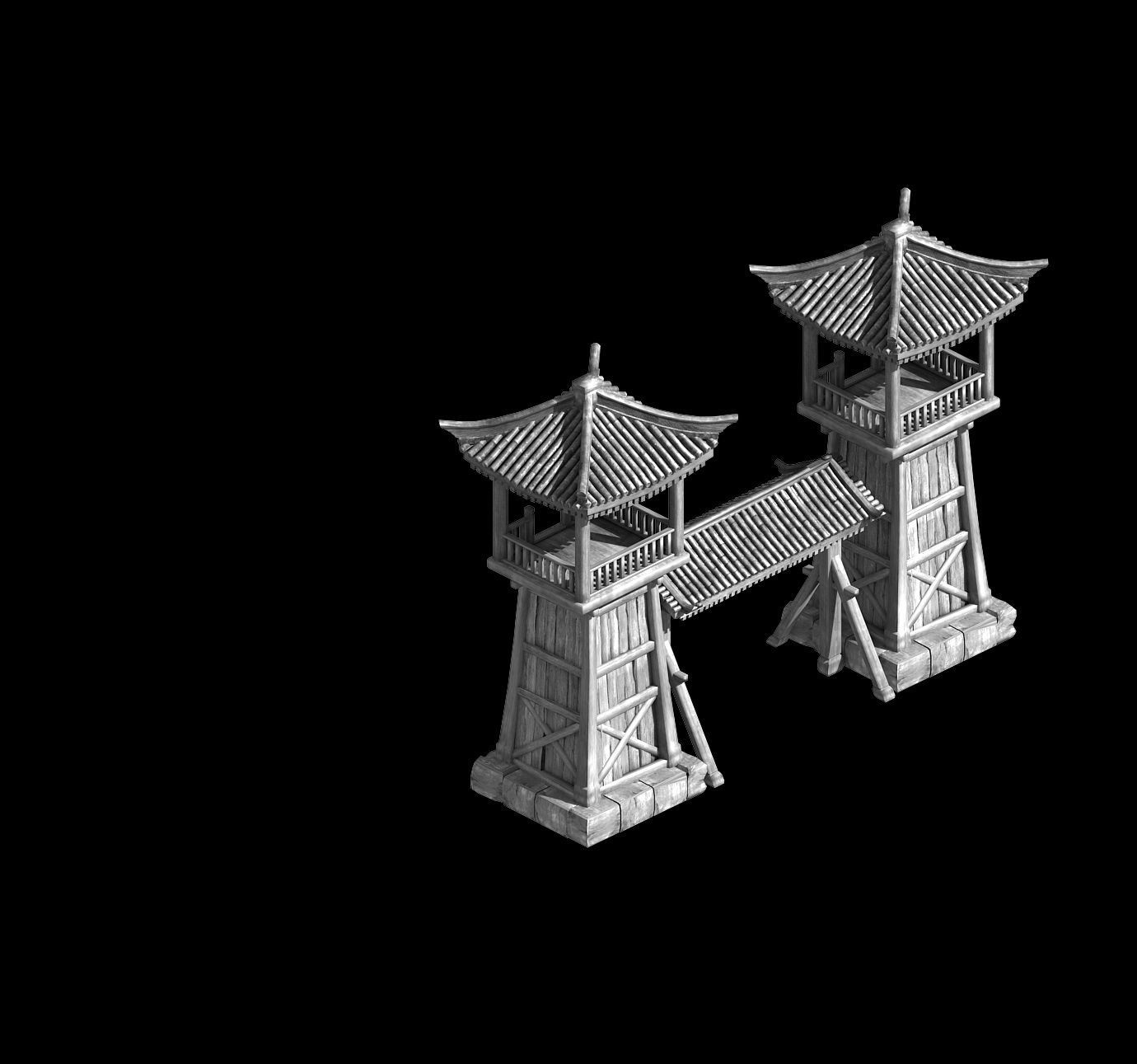 Barracks-Tower 75 3D model_2
