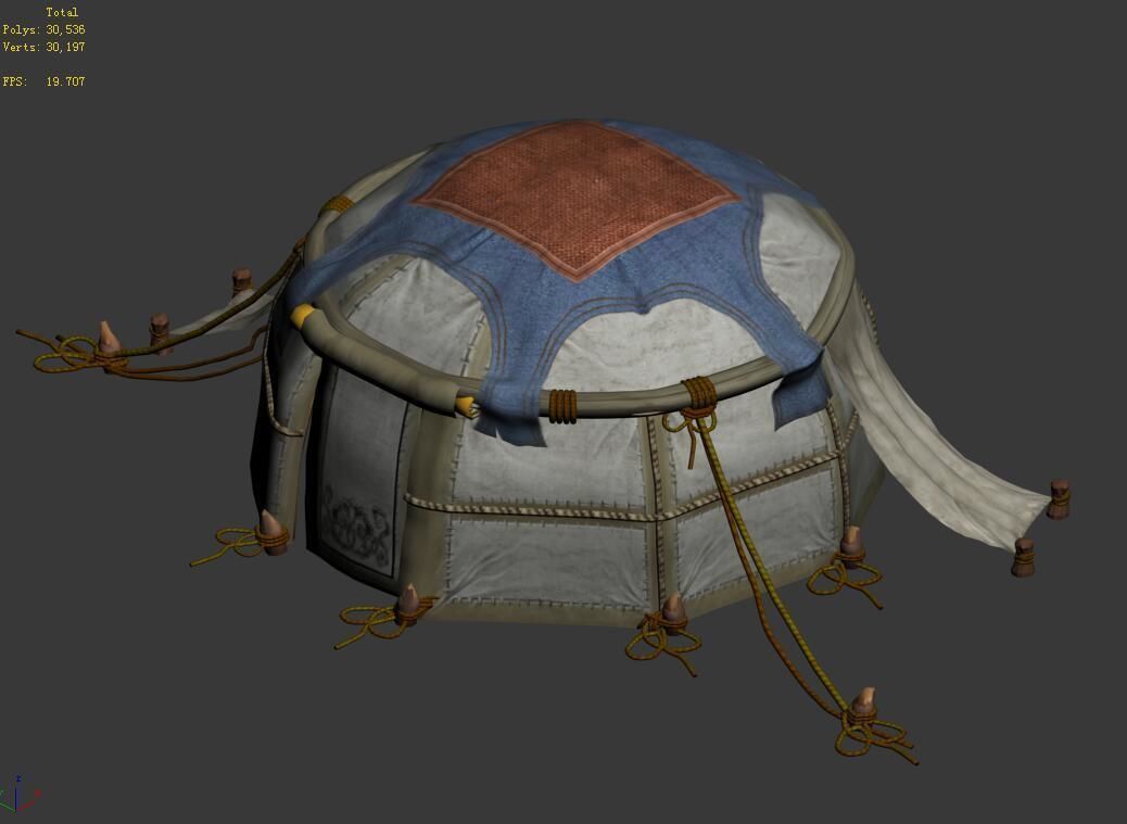 Barracks-Small Tent-37 3D model_4