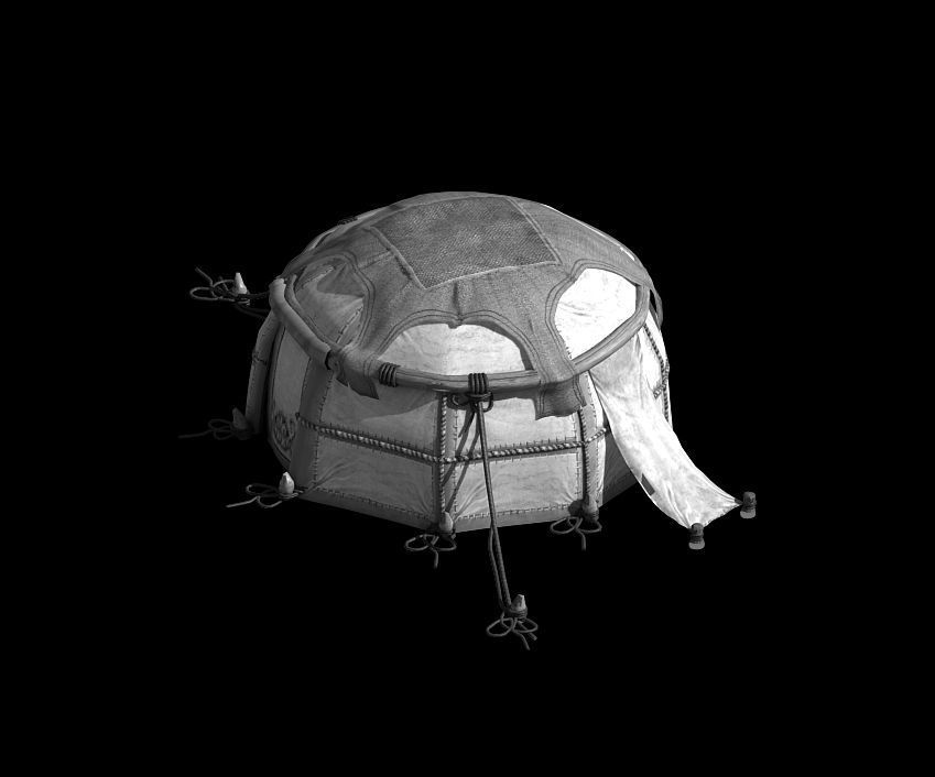 Barracks-Small Tent-37 3D model_2
