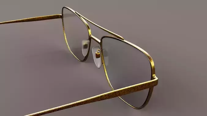 glassesmetalframe pair of gold glasses