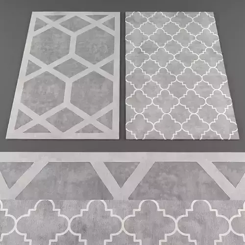 Rugs collection 243 Low-poly 3D model