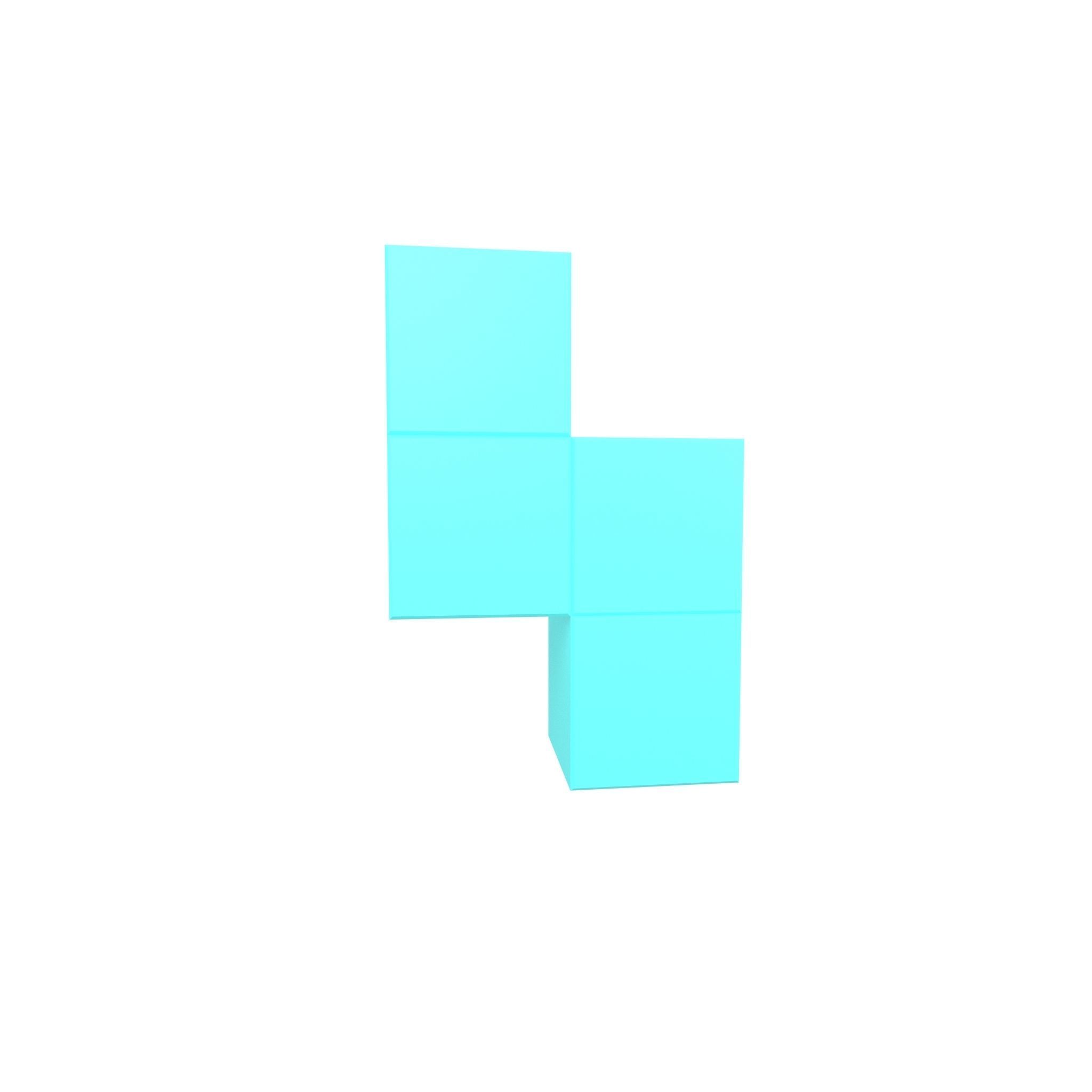 Tetris Block v4 Pack 01 Low-poly 3D model_5