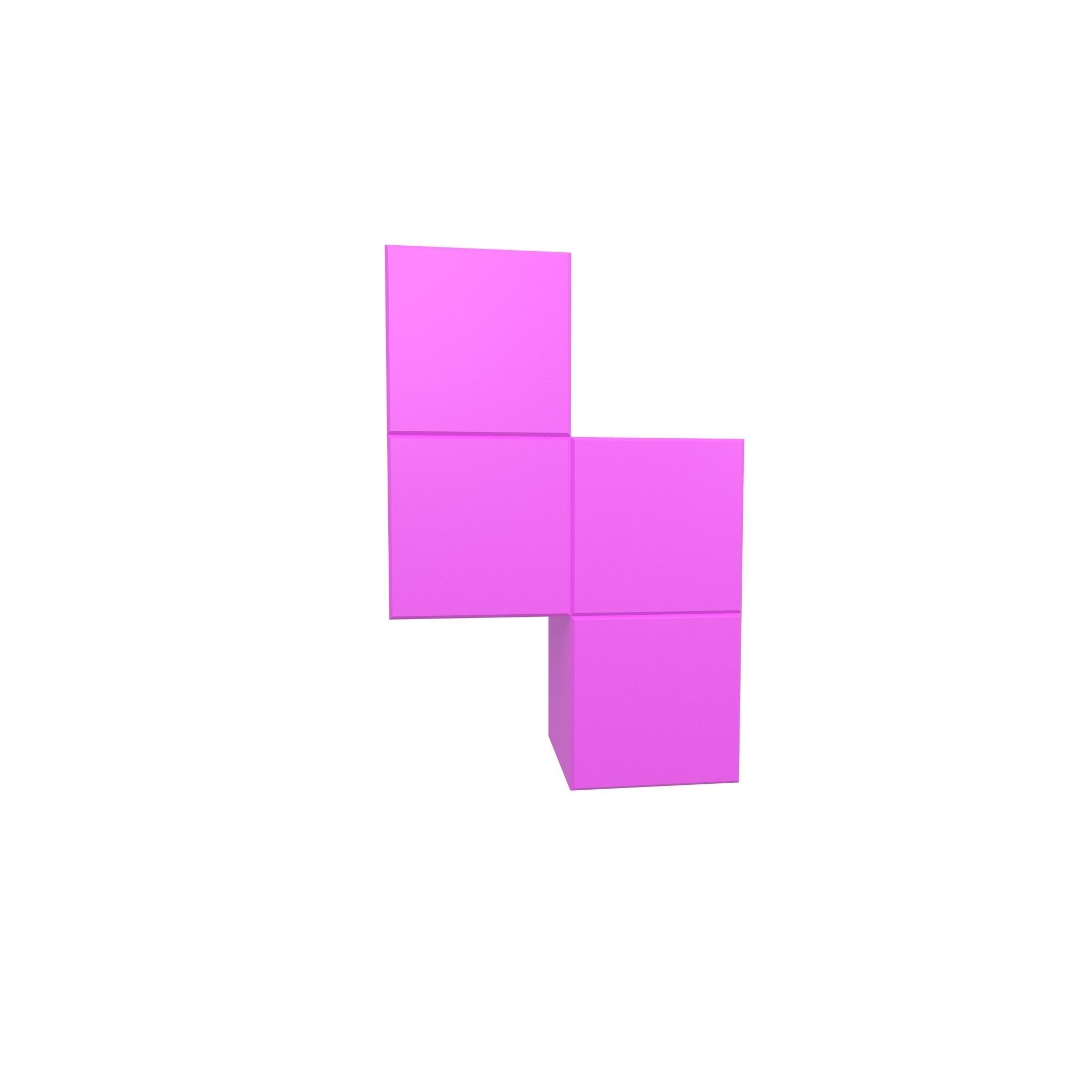 Tetris Block v4 Pack 01 Low-poly 3D model_18