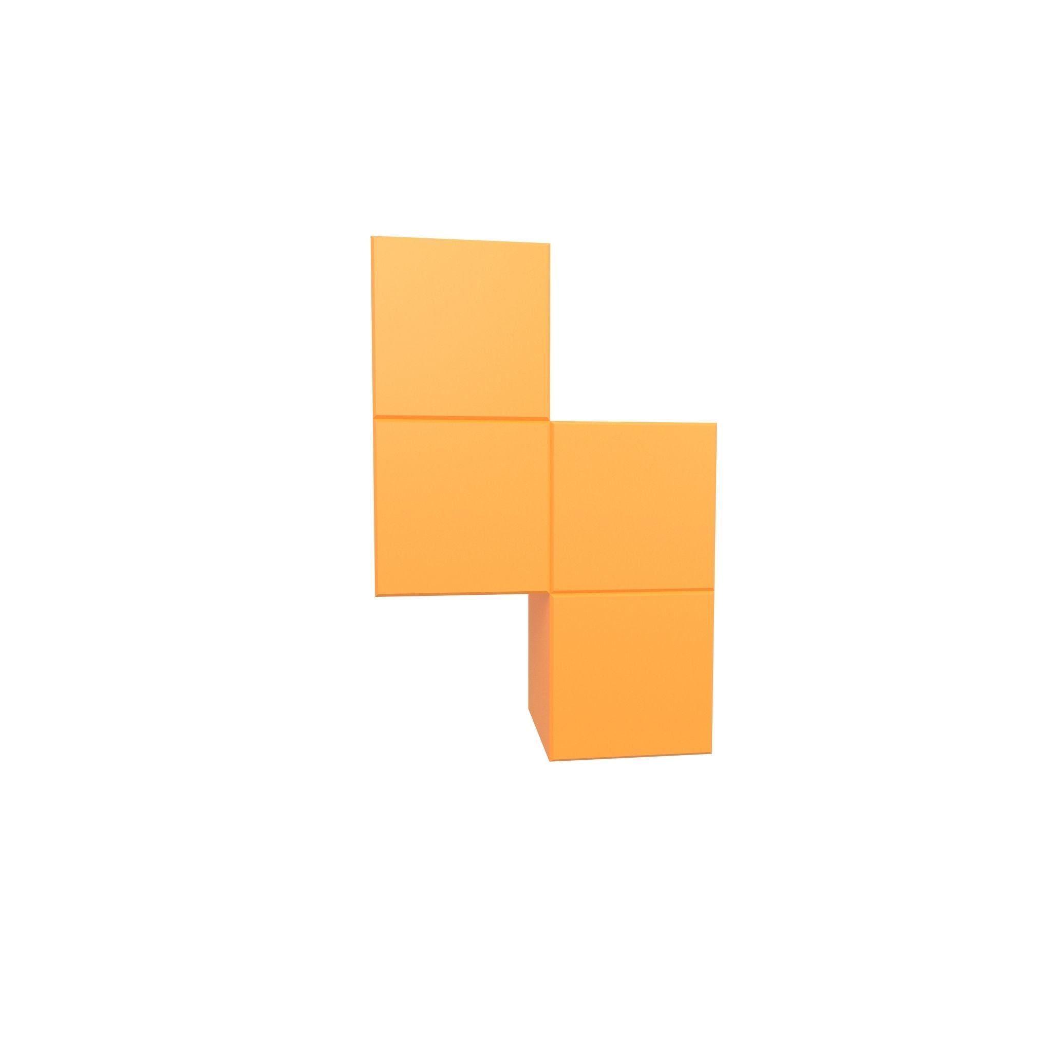 Tetris Block v4 Pack 01 Low-poly 3D model_10