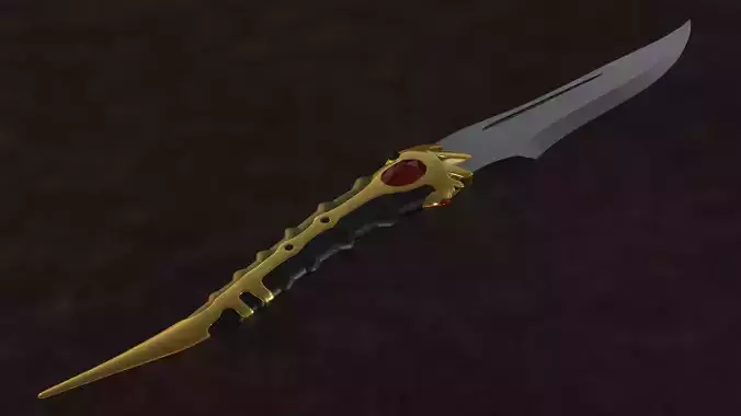 ARYA STARK DAGGER   CATSPAW VELYRIAN STEEL DAGA ZARPA DE GATO  3D model