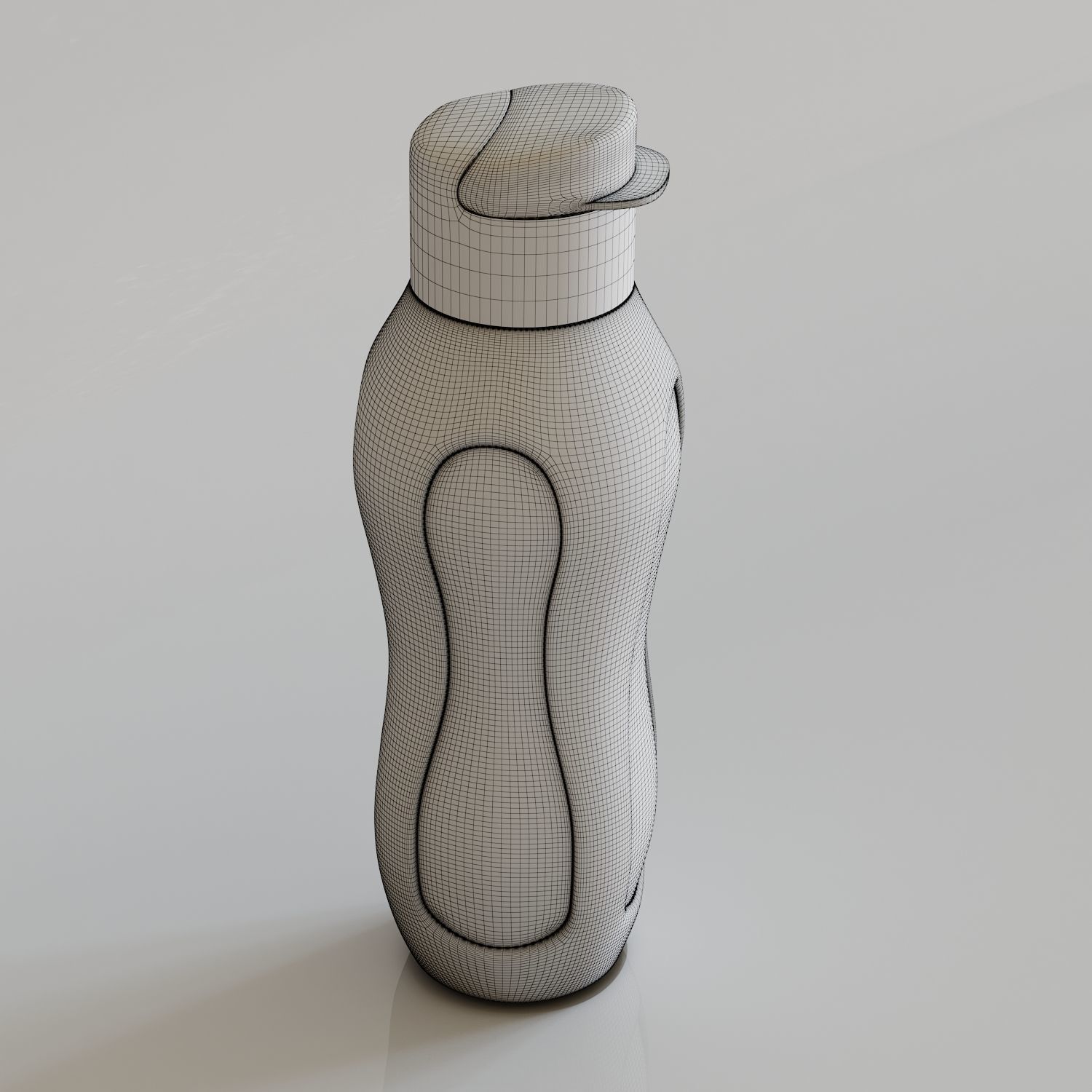 Tupperware Inspired Water Bottle 3D model_4