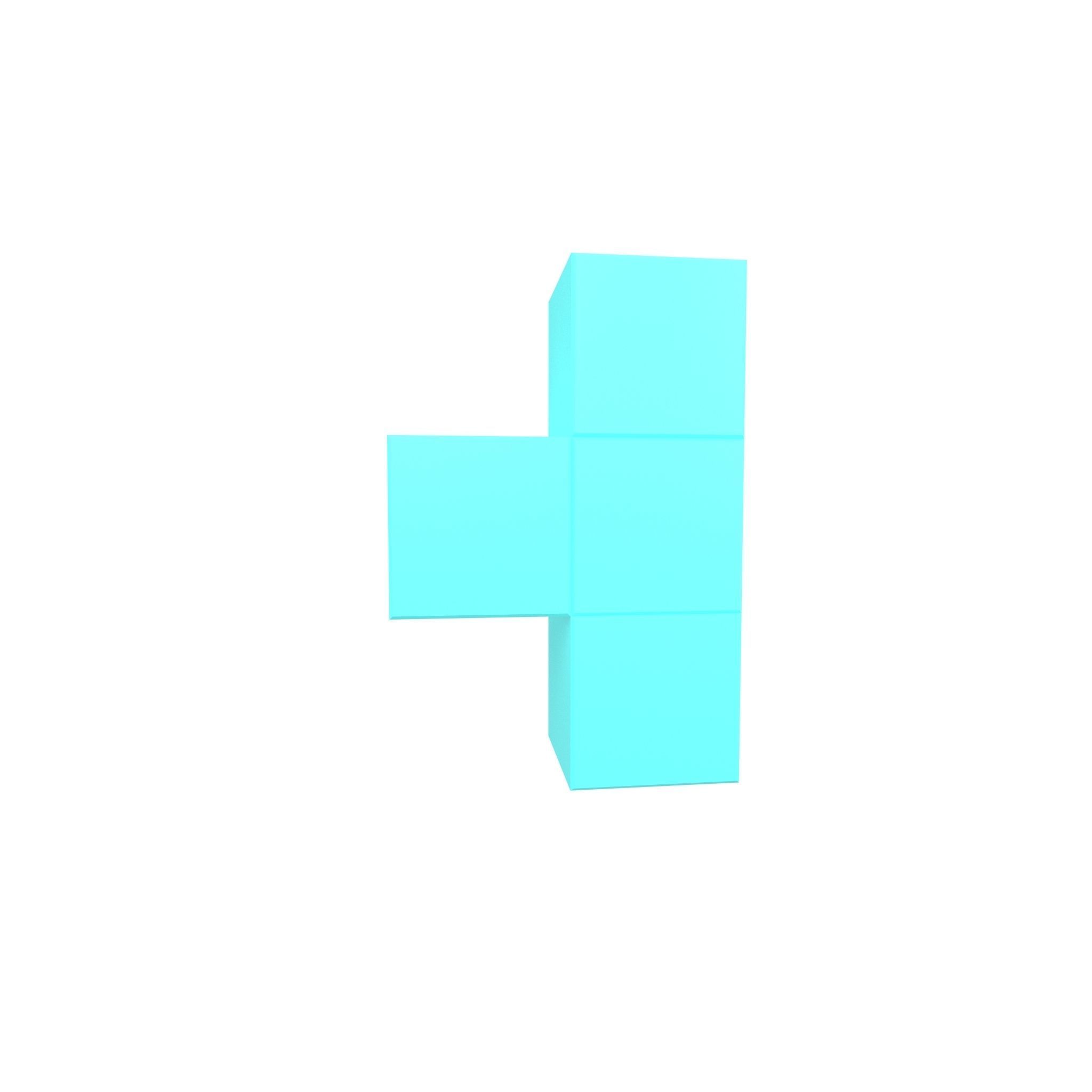 Tetris Block v5 Pack 01 Low-poly 3D model_45