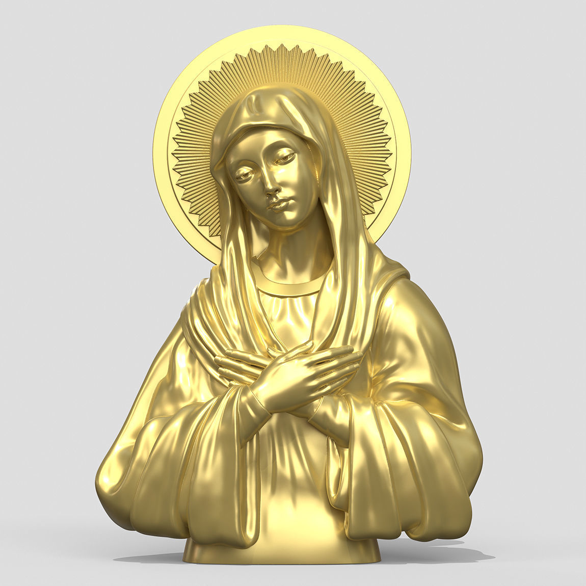 Virgin Mary  3D print model_13