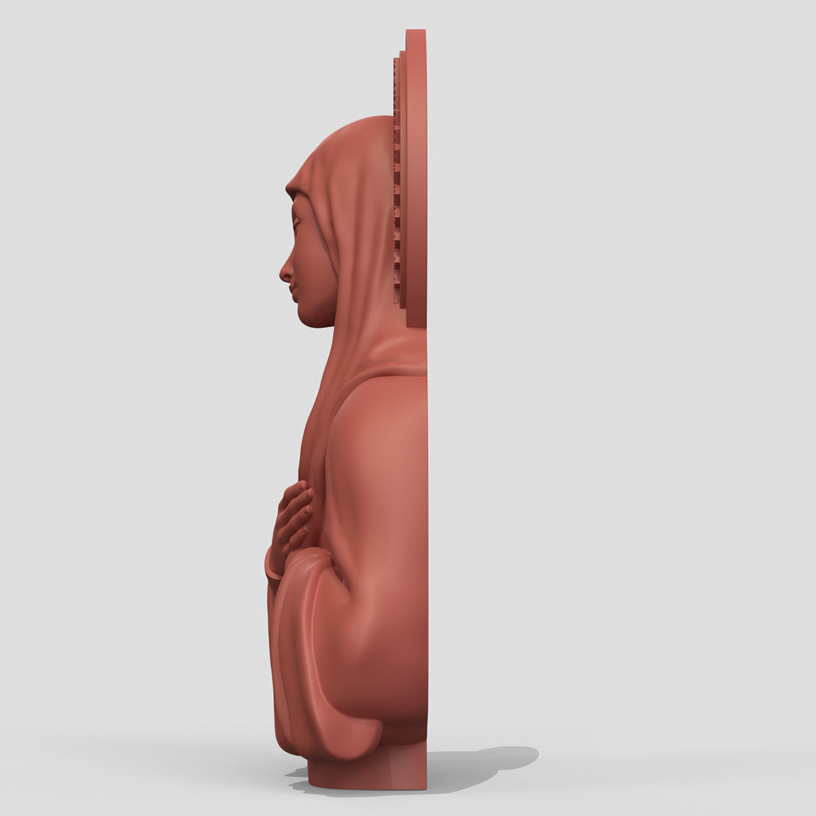 Virgin Mary  3D print model_9