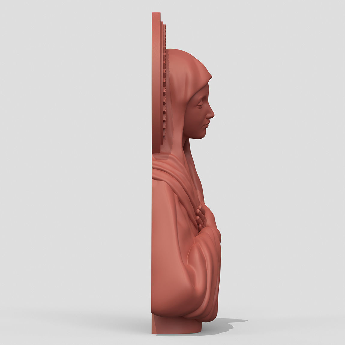 Virgin Mary  3D print model_3