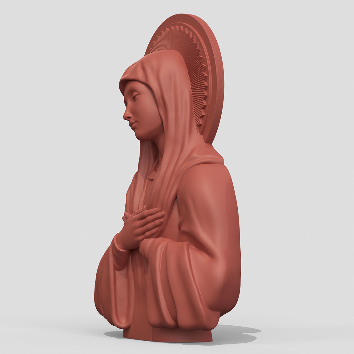 Virgin Mary  3D print model_10