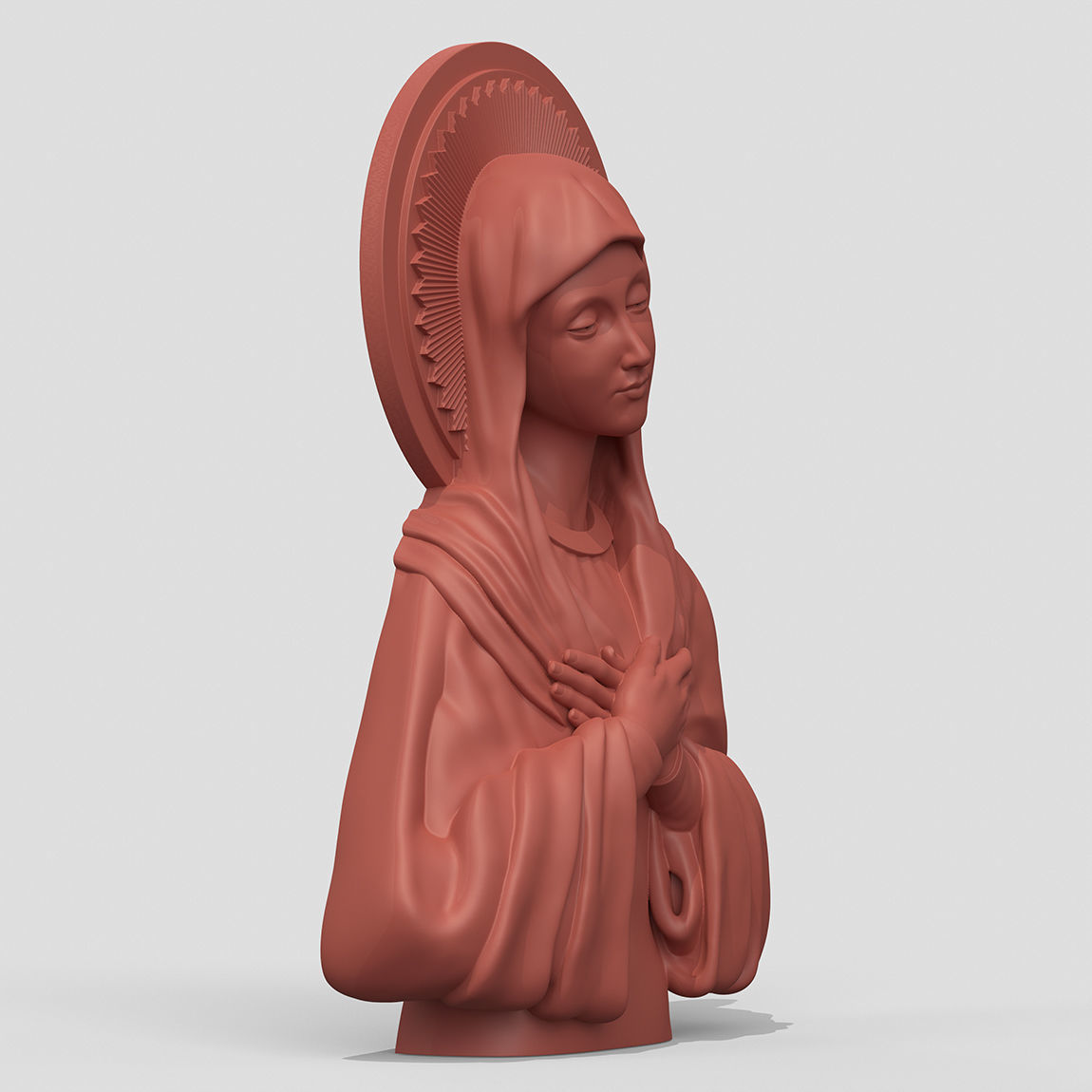 Virgin Mary  3D print model_2