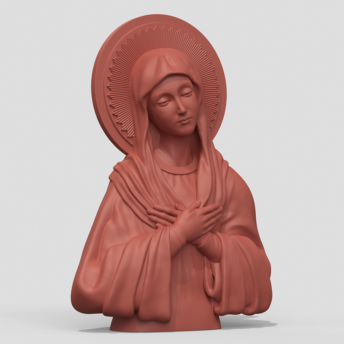 Virgin Mary  3D print model_1