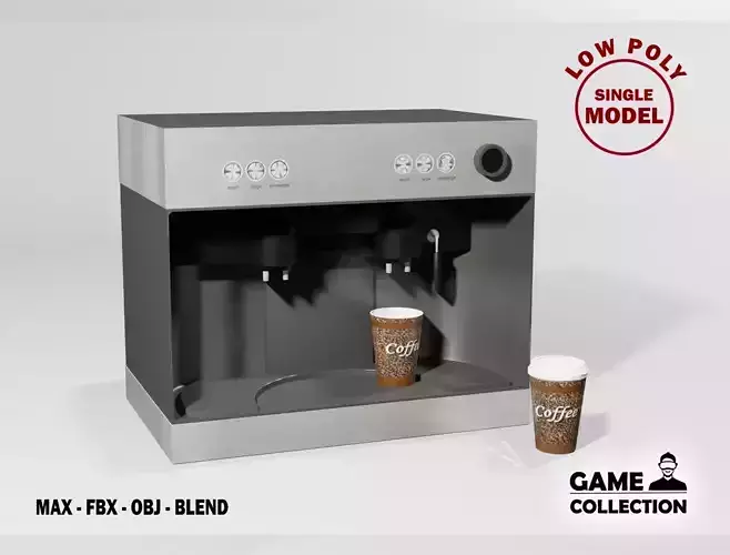 Coffee Machine Low-poly 3D model