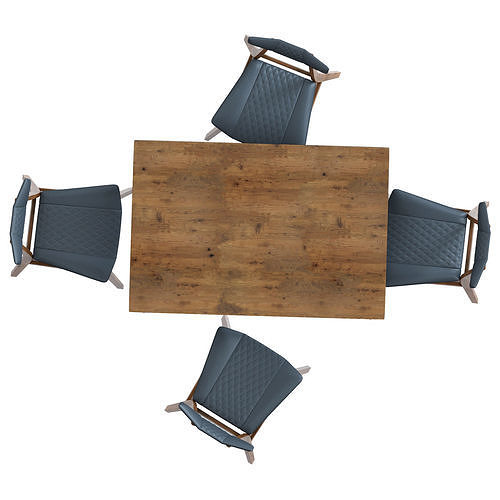 Dining group Rollo 3D model 6