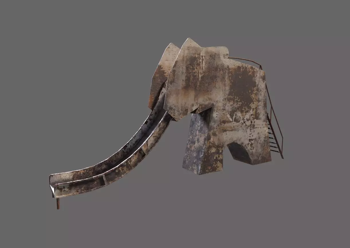 Old Elephand Slide in Pripyat 3D model